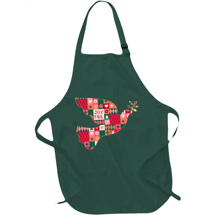 Christmas Joyful Pattern Peace Dove Apron