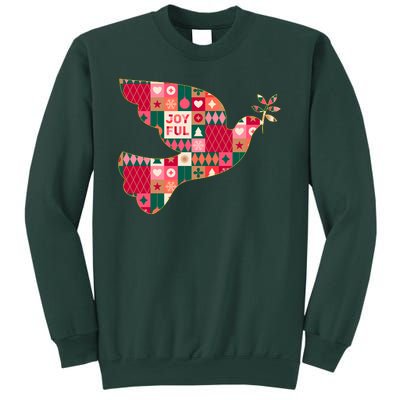 Christmas Joyful Pattern Peace Dove Sweatshirt