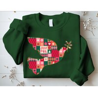 Christmas Joyful Pattern Peace Dove Sweatshirt