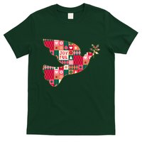 Christmas Joyful Pattern Peace Dove T-Shirt