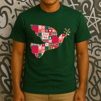 Christmas Joyful Pattern Peace Dove T-Shirt