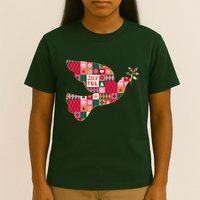 Christmas Joyful Pattern Peace Dove T-Shirt