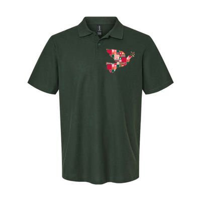 Christmas Joyful Pattern Peace Dove Softstyle Adult Sport Polo