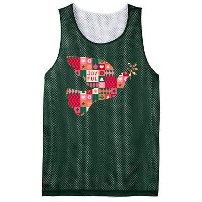 Christmas Joyful Pattern Peace Dove Mesh Reversible Basketball Jersey Tank