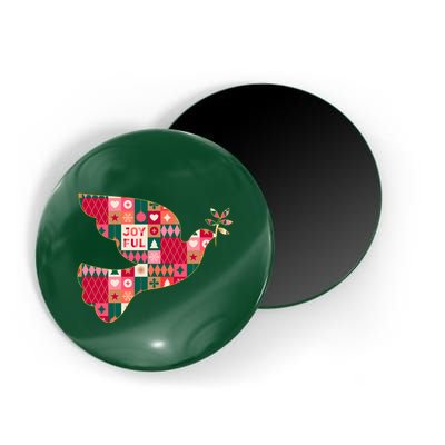 Christmas Joyful Pattern Peace Dove Magnet