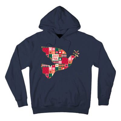 Christmas Joyful Pattern Peace Dove Tall Hoodie