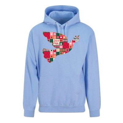 Christmas Joyful Pattern Peace Dove Unisex Surf Hoodie