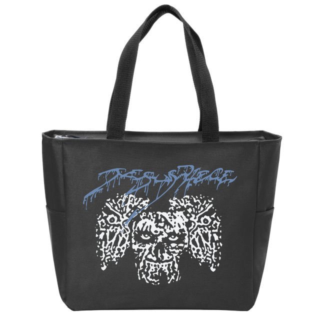 Coldcuts Jesus Piece Three Skulls Zip Tote Bag