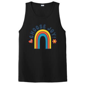 Choose Joy! Retro 70's Style Happy Rainbow Cool Gift PosiCharge Competitor Tank