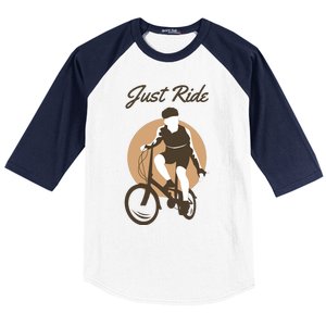 Cycling Just Ride Baseball Sleeve Shirt