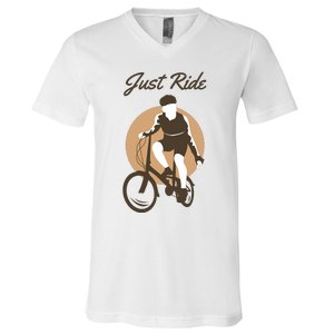 Cycling Just Ride V-Neck T-Shirt