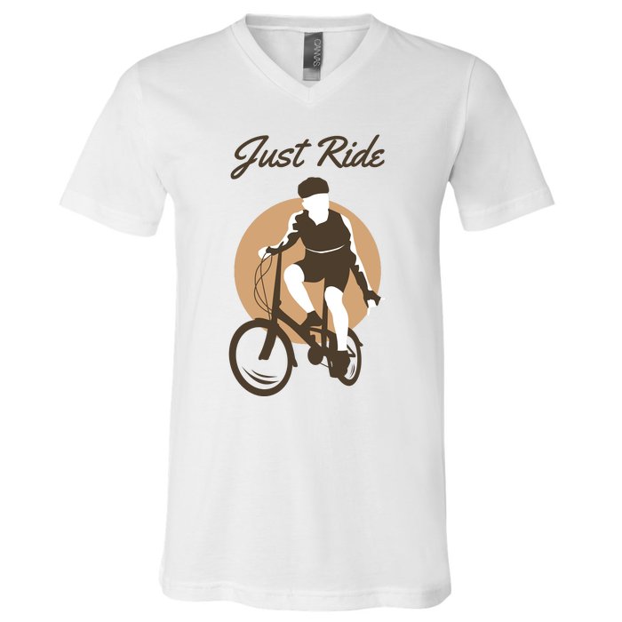 Cycling Just Ride V-Neck T-Shirt