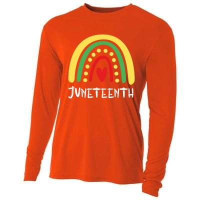 Cool Juneteenth Rainbow Funny Freedom Independence Day Gift Cooling Performance Long Sleeve Crew