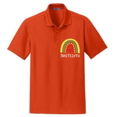 Cool Juneteenth Rainbow Funny Freedom Independence Day Gift Dry Zone Grid Polo