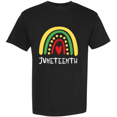 Cool Juneteenth Rainbow Funny Freedom Independence Day Gift Garment-Dyed Heavyweight T-Shirt