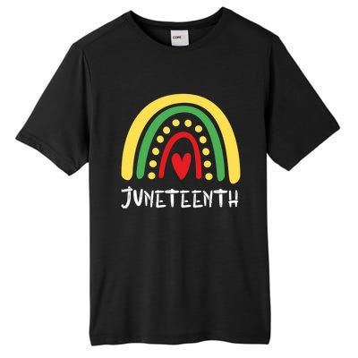 Cool Juneteenth Rainbow Funny Freedom Independence Day Gift Tall Fusion ChromaSoft Performance T-Shirt