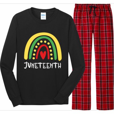 Cool Juneteenth Rainbow Funny Freedom Independence Day Gift Long Sleeve Pajama Set