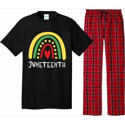 Cool Juneteenth Rainbow Funny Freedom Independence Day Gift Pajama Set