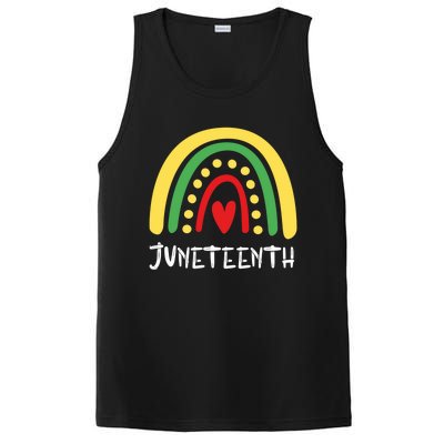 Cool Juneteenth Rainbow Funny Freedom Independence Day Gift PosiCharge Competitor Tank