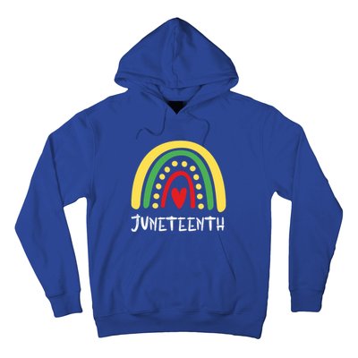 Cool Juneteenth Rainbow Funny Freedom Independence Day Gift Hoodie