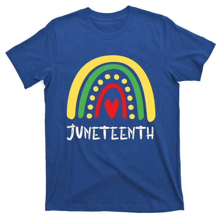 Cool Juneteenth Rainbow Funny Freedom Independence Day Gift T-Shirt