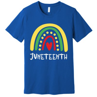 Cool Juneteenth Rainbow Funny Freedom Independence Day Gift Premium T-Shirt