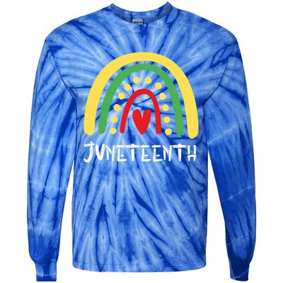 Cool Juneteenth Rainbow Funny Freedom Independence Day Gift Tie-Dye Long Sleeve Shirt