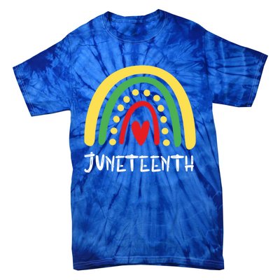 Cool Juneteenth Rainbow Funny Freedom Independence Day Gift Tie-Dye T-Shirt