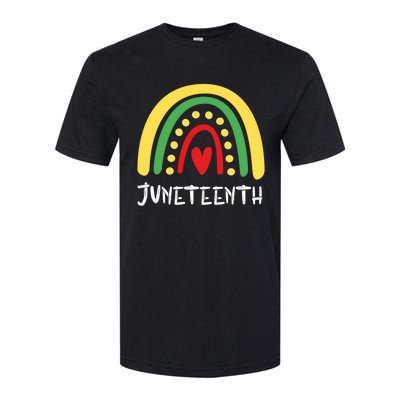 Cool Juneteenth Rainbow Funny Freedom Independence Day Gift Softstyle CVC T-Shirt