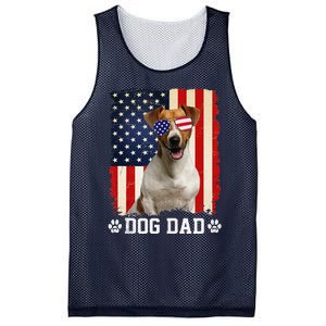 Cool Jack Russell Terrier Dog Dad American Flag FatherS Day Mesh Reversible Basketball Jersey Tank