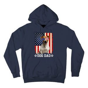 Cool Jack Russell Terrier Dog Dad American Flag FatherS Day Tall Hoodie