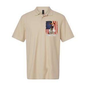 Cool Jack Russell Terrier Dog Dad American Flag FatherS Day Softstyle Adult Sport Polo