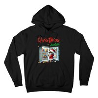 Christmas Junkie Raccoon Santa Hat Food Lovers Xmas Fridge Hoodie