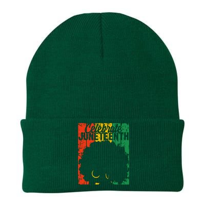 Celebrate Juneteenth Retro African Colors Women Knit Cap Winter Beanie