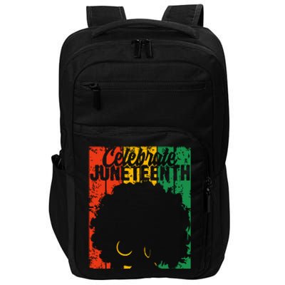 Celebrate Juneteenth Retro African Colors Women Impact Tech Backpack