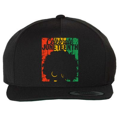 Celebrate Juneteenth Retro African Colors Women Wool Snapback Cap