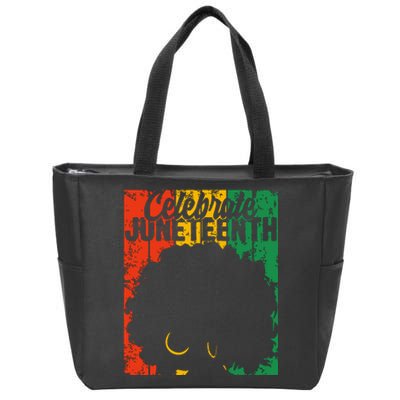 Celebrate Juneteenth Retro African Colors Women Zip Tote Bag