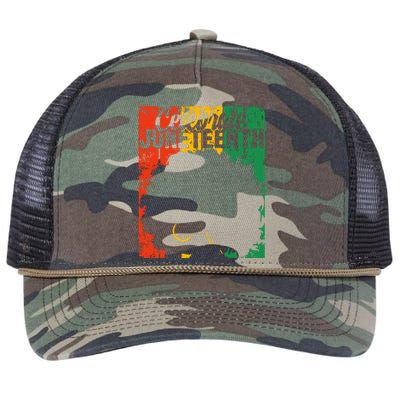 Celebrate Juneteenth Retro African Colors Women Retro Rope Trucker Hat Cap