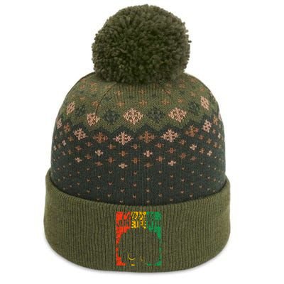 Celebrate Juneteenth Retro African Colors Women The Baniff Cuffed Pom Beanie