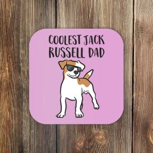 Coolest Jack Russel Dad Father Of Jack Russell Terrier Coaster