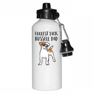 Coolest Jack Russel Dad Father Of Jack Russell Terrier Aluminum Water Bottle