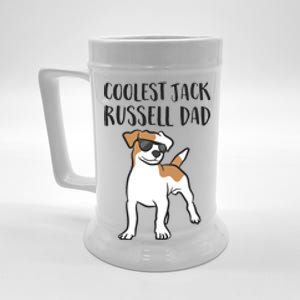 Coolest Jack Russel Dad Father Of Jack Russell Terrier Beer Stein