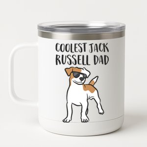 Coolest Jack Russel Dad Father Of Jack Russell Terrier 12 oz Stainless Steel Tumbler Cup