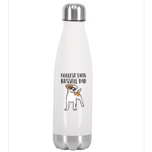 Coolest Jack Russel Dad Father Of Jack Russell Terrier Stainless Steel Insulated Water Bottle