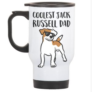 Coolest Jack Russel Dad Father Of Jack Russell Terrier Stainless Steel Travel Mug