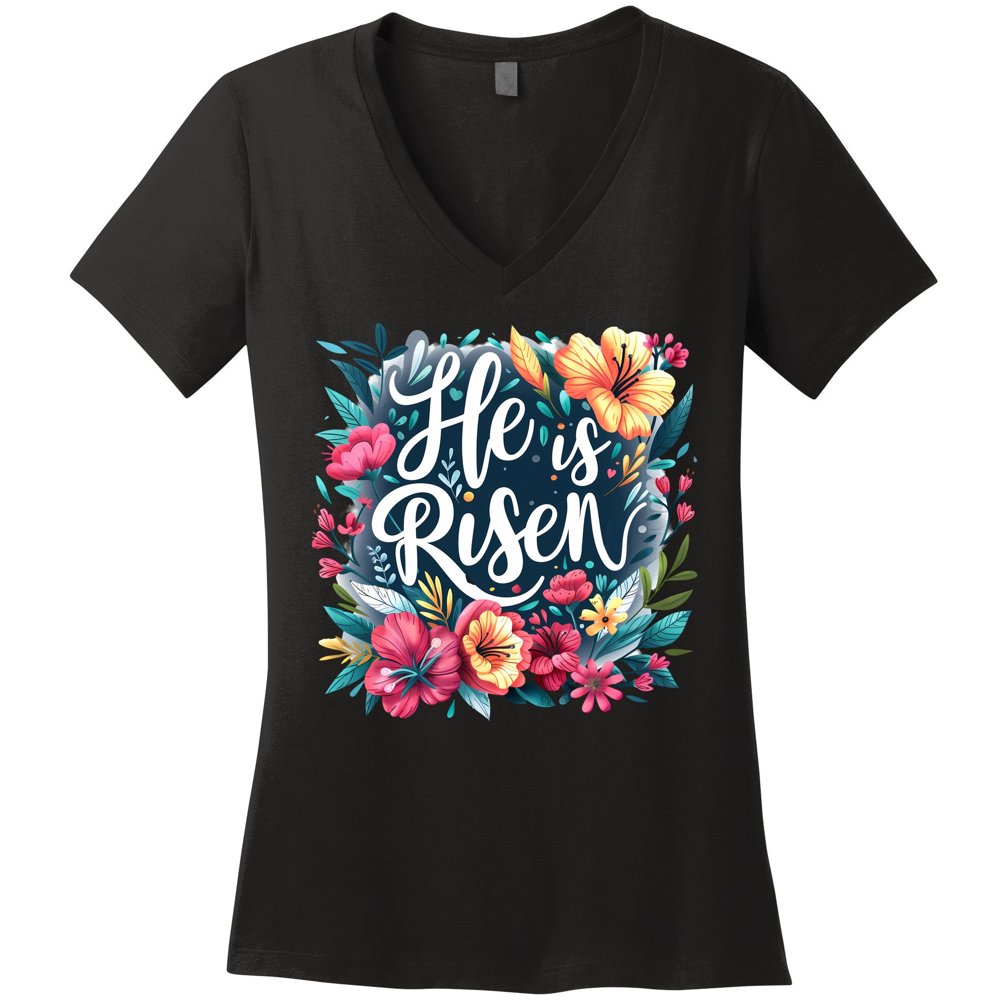 Christian Jesus Religious Bible Verse Spirit Motivational Quotes Women's V-Neck T-Shirt