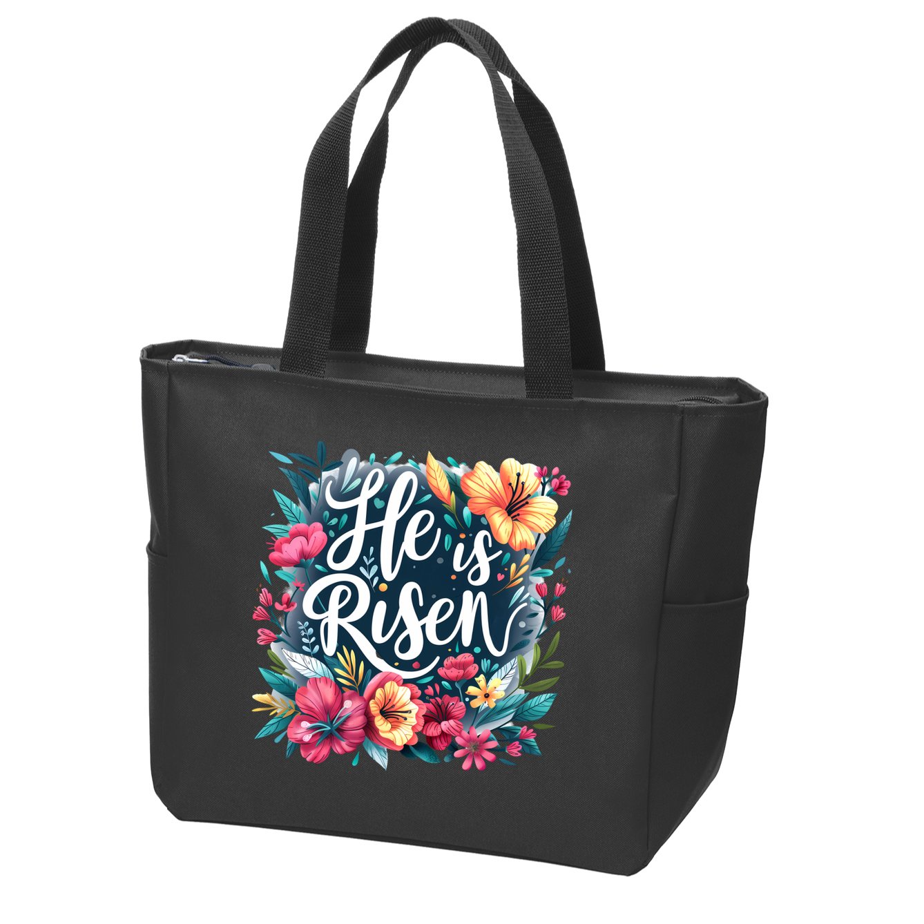 Christian Jesus Religious Bible Verse Spirit Motivational Quotes Zip Tote Bag