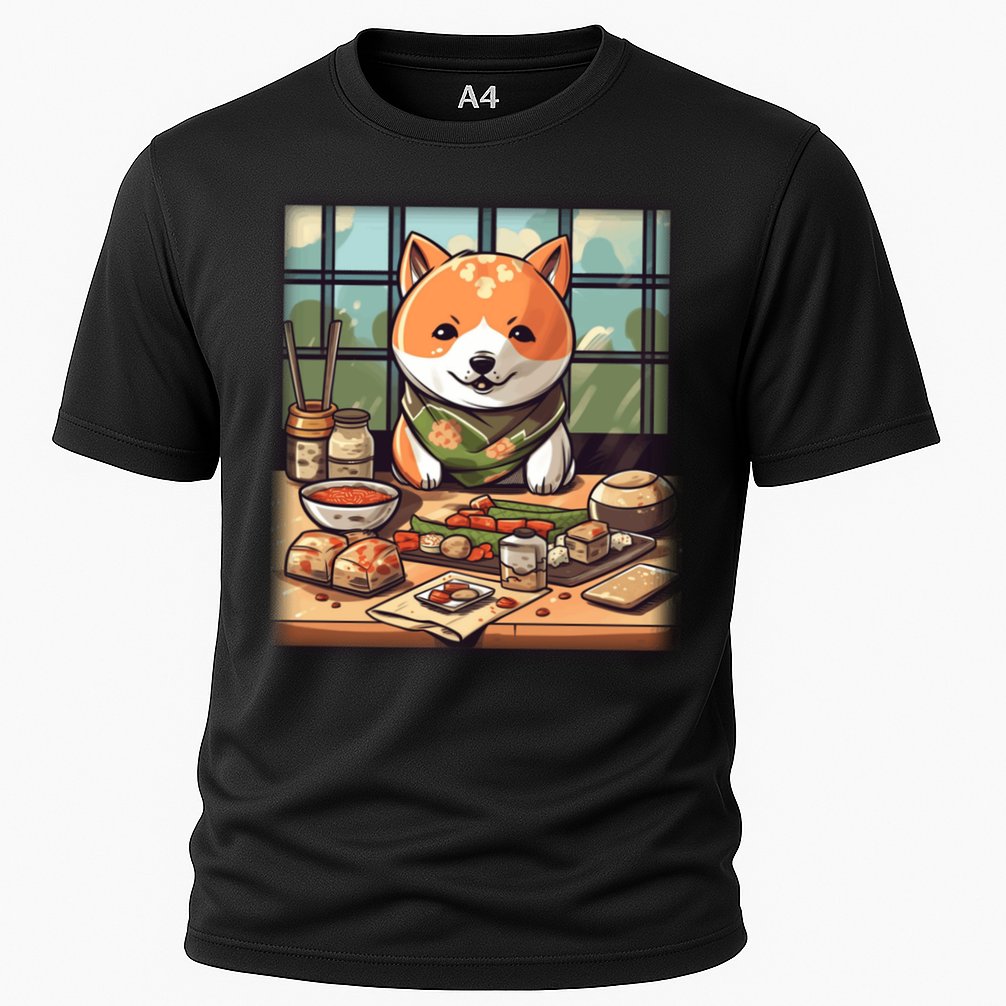 Cute Japanese Sushi Master Dog Chef Kawaii Anime Great Gift Performance Shirt