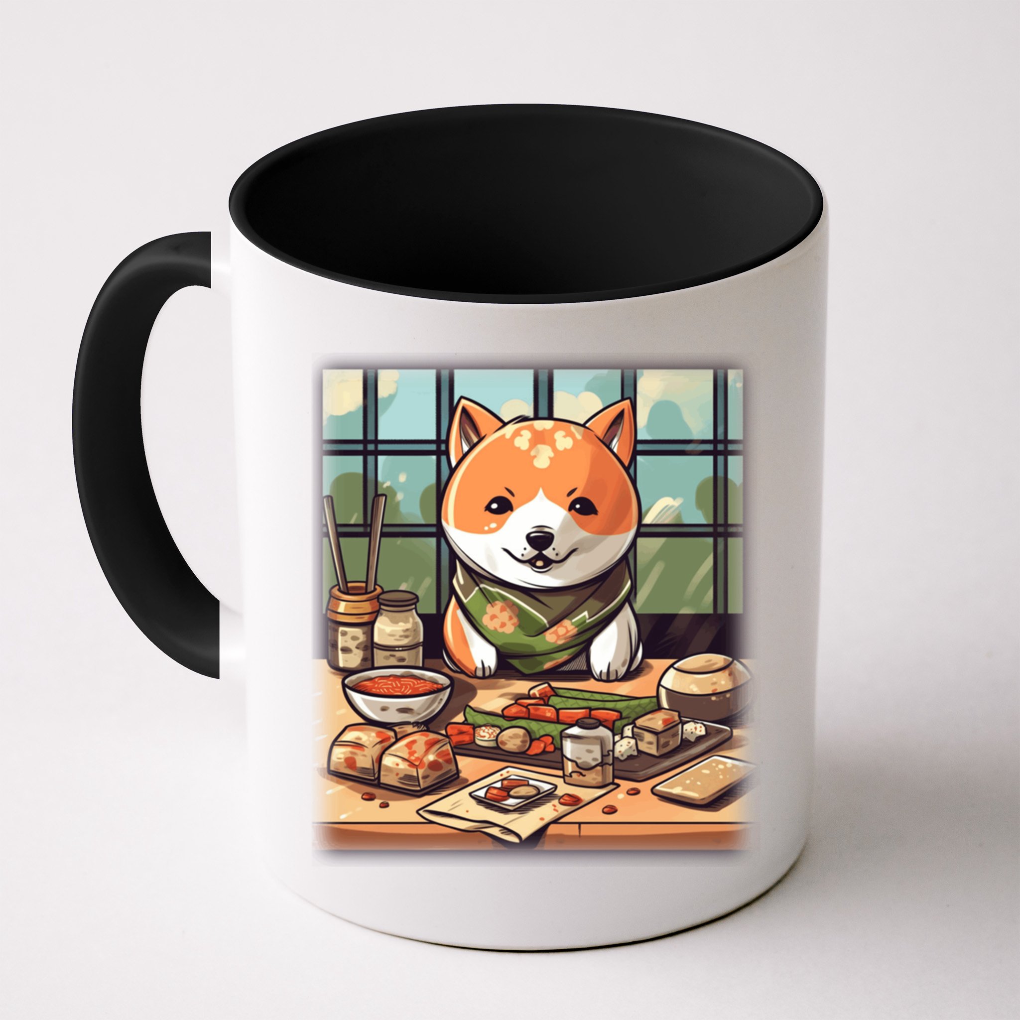 Cute Japanese Sushi Master Dog Chef Kawaii Anime Great Gift Mug