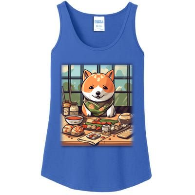 Cute Japanese Sushi Master Dog Chef Kawaii Anime Great Gift Ladies Essential Tank